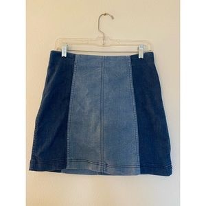 Free People denim mini skirt